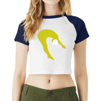 Diving Sport Yellow Raglan Crop Top | Artistshot