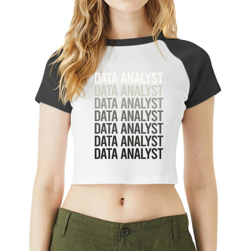 Gray Text Data Analyst Raglan Crop Top by tuznipinoxk | Artistshot