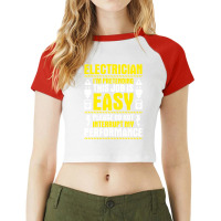 Electrician Lineman Wireman Electronics Technician Raglan Crop Top | Artistshot