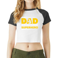 Dad Electrician Superhero Master Electrician Music Raglan Crop Top | Artistshot