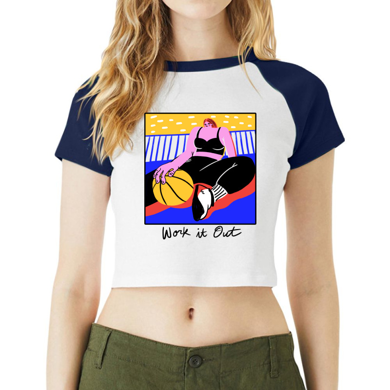 Work It Out 80s Raglan Crop Top by maricanakevr | Artistshot