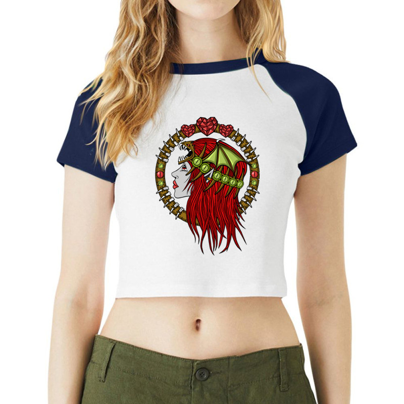 Lady Dragon Raglan Crop Top by gindercvschelpom | Artistshot