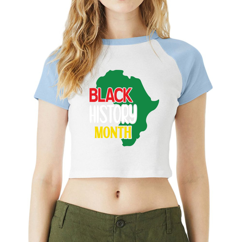 Black History Month Black Pride Distressed Design Raglan Crop Top by siannecortao | Artistshot