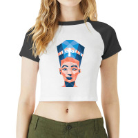 Geometric Nefertiti Travel Raglan Crop Top | Artistshot