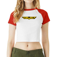 Airwolf Vhs  Funny Raglan Crop Top | Artistshot