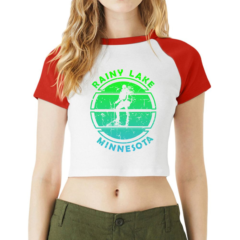 Hiking At Rainy Lake Minnesota Hippie Raglan Crop Top by coyleriebi | Artistshot