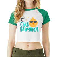 Easter Kids Men Toddler Boy Chick Magnet Cute Raglan Crop Top | Artistshot