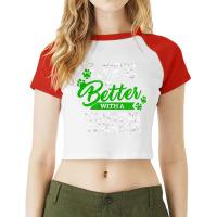 Life Is Better With A German Hunting Terrier Sayin Raglan Crop Top | Artistshot