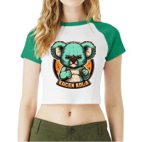 Koala Master Angry Raglan Crop Top | Artistshot