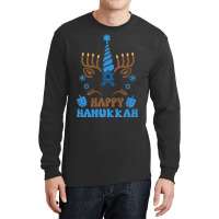 Happy Hanukkah Unicorn Chanukah Menorah Dreidel Long Sleeve Shirts | Artistshot