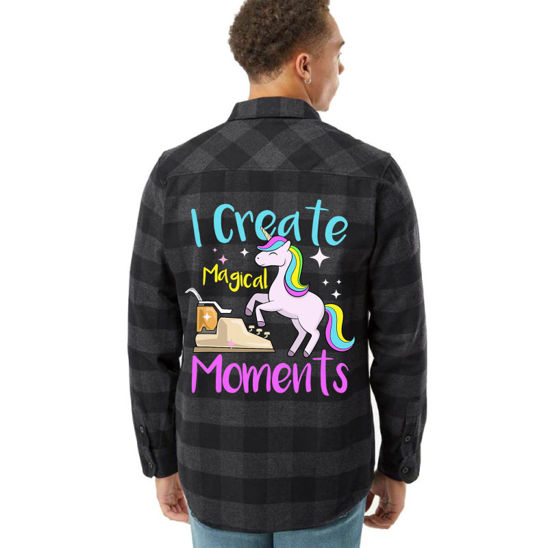 I Create Magical Moments Author Unicorn Writer Flannel Shirt by DilynnRinker | Artistshot