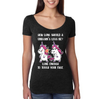 Funny Unicorn Humor Cute Unicorns Graphic Novelty  Women's Triblend Scoop T-shirt | Artistshot