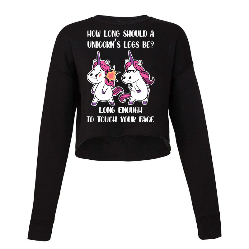 Funny Unicorn Humor Cute Unicorns Graphic Novelty  Cropped Sweater by AleaAlmondz | Artistshot