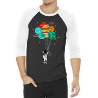 Funny Spaceman Shirt Space Astronaut Stars Solar S 3/4 Sleeve Shirt | Artistshot