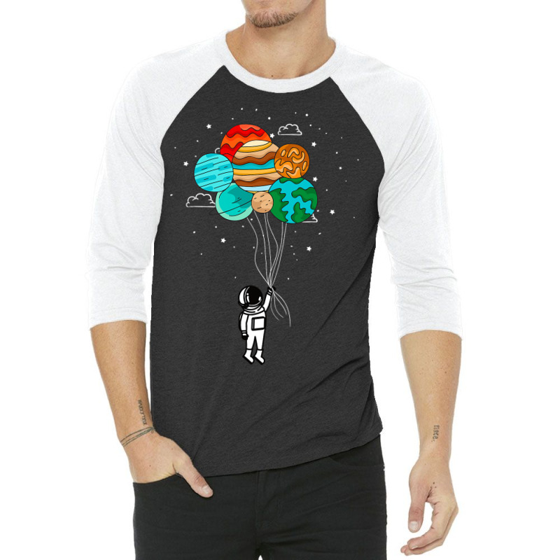 Funny Spaceman Shirt Space Astronaut Stars Solar S 3/4 Sleeve Shirt | Artistshot