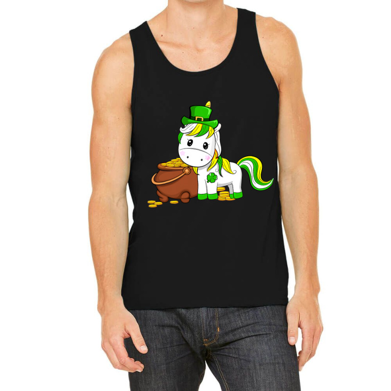 Funny Unicorn Leprechaun Hat St Patricks Day Gifts Tank Top | Artistshot