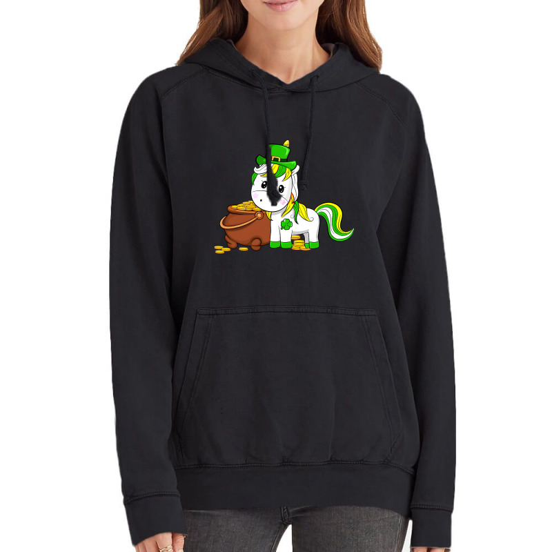 Funny Unicorn Leprechaun Hat St Patricks Day Gifts Vintage Hoodie | Artistshot