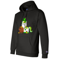 Funny Unicorn Leprechaun Hat St Patricks Day Gifts Champion Hoodie | Artistshot