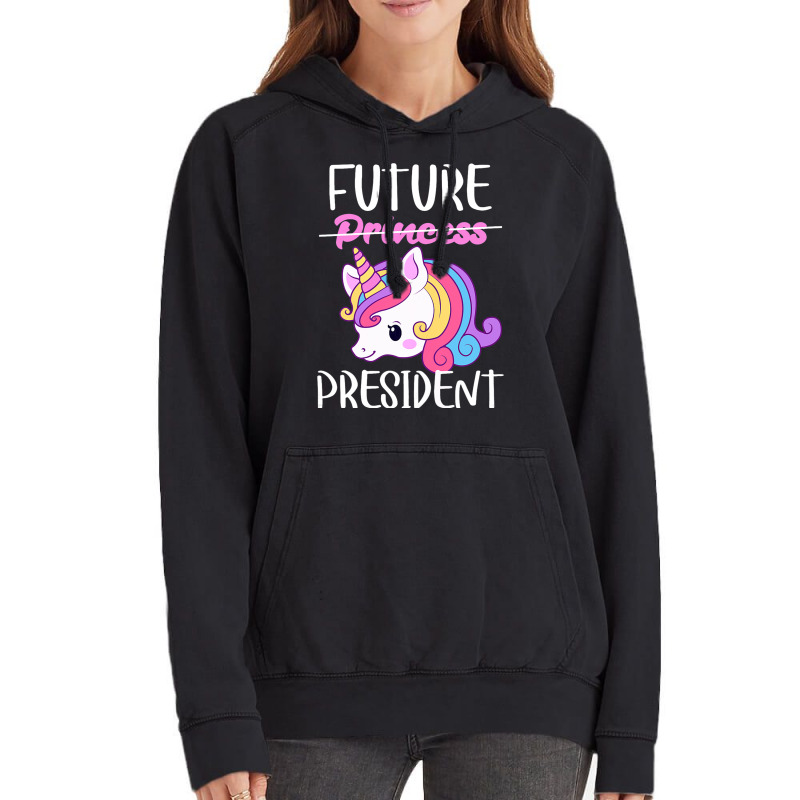 Future President Girls Feminist Unicorn 1 Vintage Hoodie | Artistshot