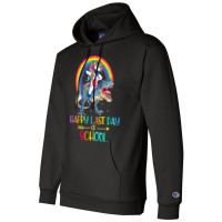 Happy Last Day Of School Rainbow Teacher Student G Champion Hoodie | Artistshot