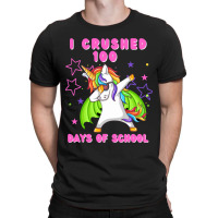 I Crushed 100 Days Of School Dabbing Dragon Unicor T-shirt | Artistshot