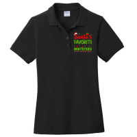 Funny Christmas Santas Favorite Bartender Merry Xm Ladies Polo Shirt | Artistshot