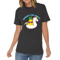 Funny Unicorn Pineapple Swingers Wheres The Party Vintage T-shirt | Artistshot