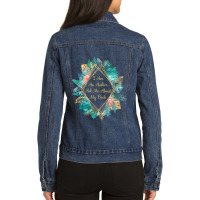 I Am An Author Ask Me About My Book Ladies Denim Jacket | Artistshot