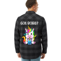 Got Boba Unicorn Boba Tea Kawaii Unicorn Bubble Te Flannel Shirt | Artistshot