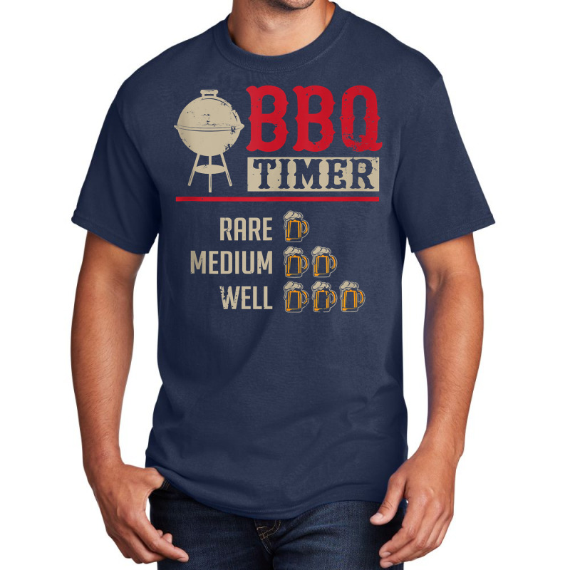 Funny Bbq Meat Cooking Timer Beer Grill Chef Barbecue Gift Tank Top Basic T-shirt by DenningtonTyair | Artistshot