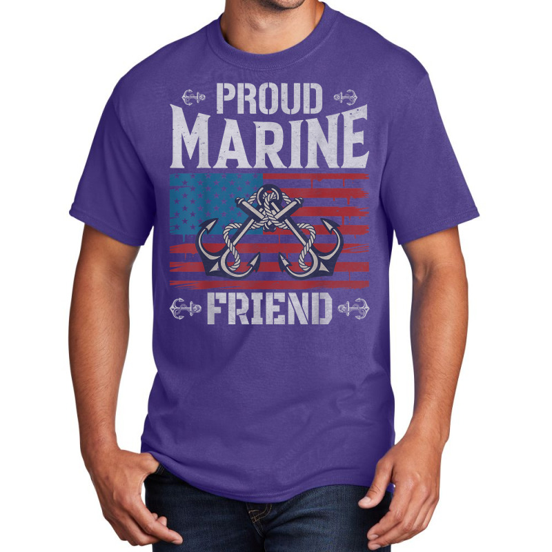 Proud Marine Friend Basic T-shirt by Shirt | Artistshot