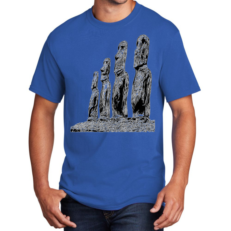 Easter Island Moai Statue Monolith World Mystery Basic T-shirt | Artistshot