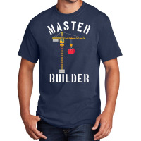 Master Builder Engineer Construction Building Blocks Bricks Basic T-shirt | Artistshot