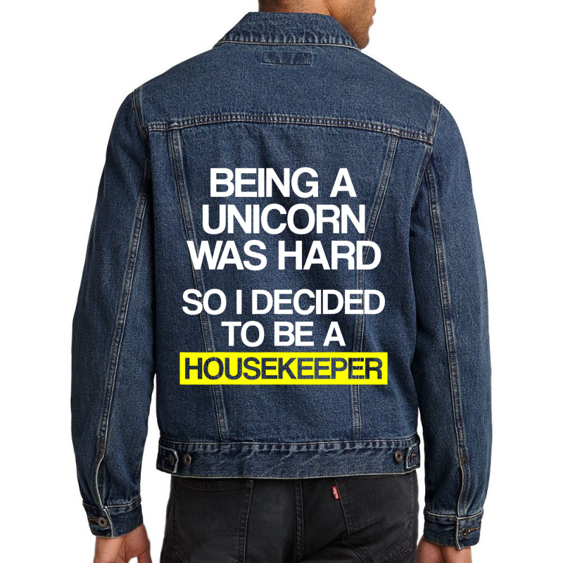 Housekeeper Unicorn Housekeeping Househelp Service Men Denim Jacket | Artistshot