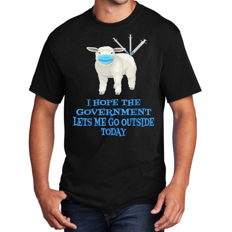 Sheep Sheeple Anti Vaccine Vax Mask Mandate Wants Go Outside New Year Basic T-shirt by RomanMikolyants | Artistshot