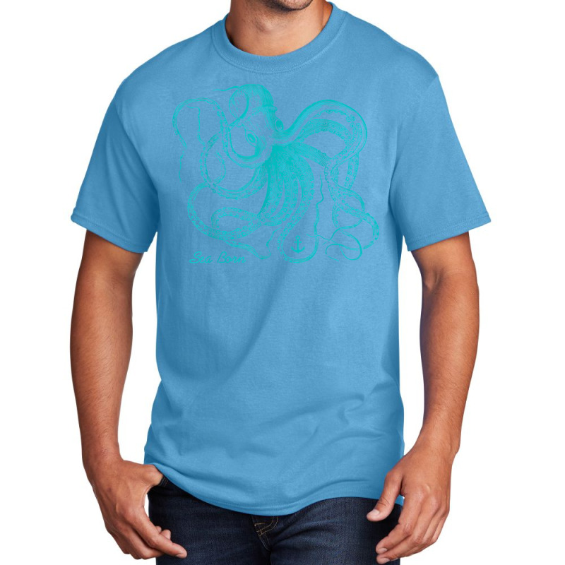 Octopus Cool Vintage Marine Biologist Ocean Sea Life 4 Basic T-shirt | Artistshot