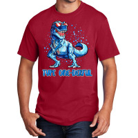 Type 1 Diabetes Awareness Ribbon T1d T Rex Dinosaur Boys Basic T-shirt | Artistshot