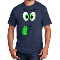 Cute Monster Face Green Tongue Easy Halloween Costume Basic T-shirt | Artistshot