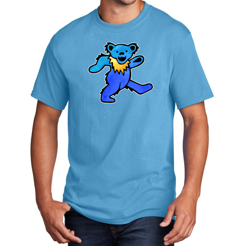 Blue Grateful Dancing Hippie Classic Rock Dead Bear Basic T-shirt | Artistshot