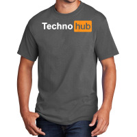 Techno Music Minimal Hard Clubbing Funny Festival Hub Dj T Shirt Basic T-shirt | Artistshot