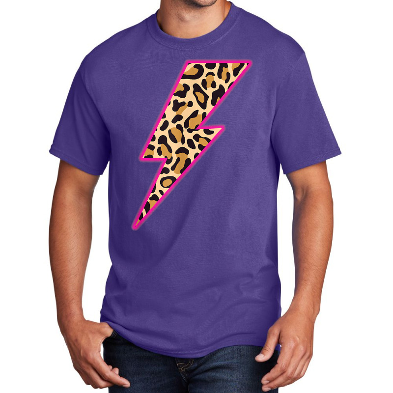 Leopard Lightning Bolt Cheetah Thunder Animal Graphic Print T-shirt Basic T-shirt by cm-arts | Artistshot