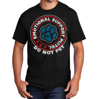 Emotional Support Pistol Do Not Pet Animal Funny Dog Lover Basic T-shirt | Artistshot