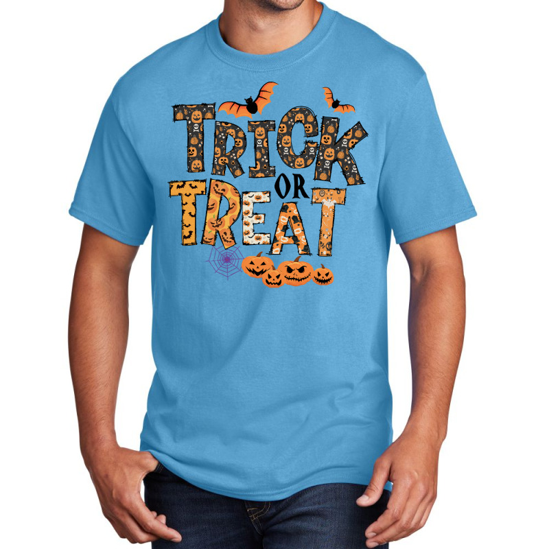 Trick Or Treat T  Shirt Funny Trick Or Treat Cute Halloween Pumpkin Co Basic T-shirt | Artistshot