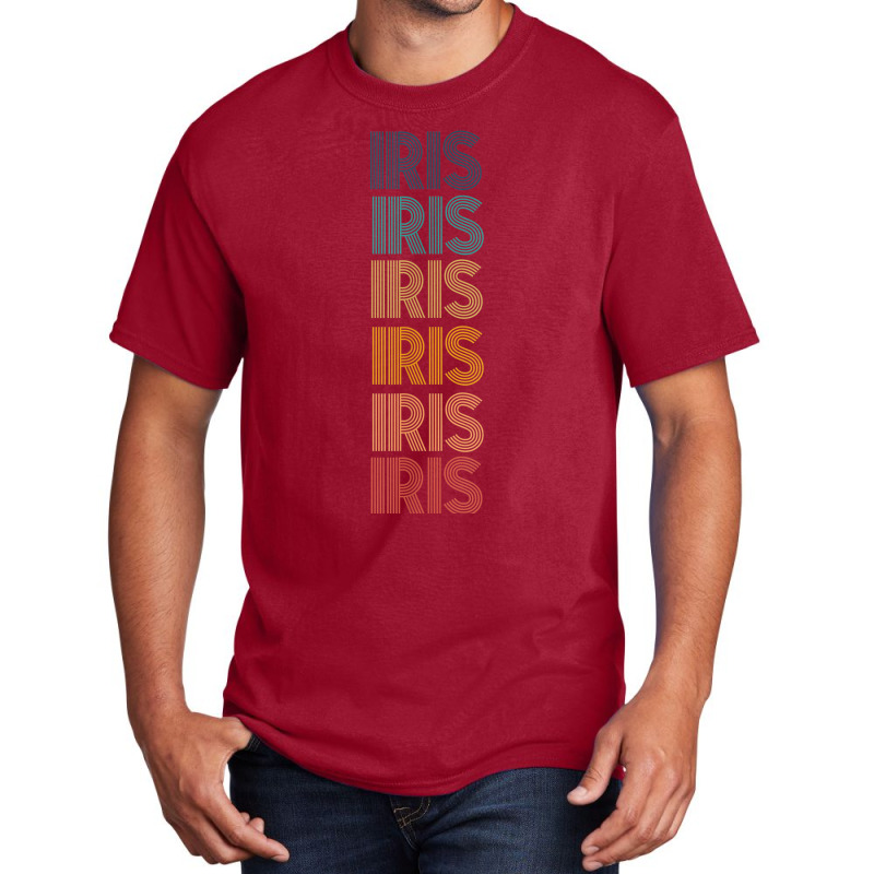 Retro Vintage Iris Classic Name Cool 80s 90s Basic T-shirt | Artistshot