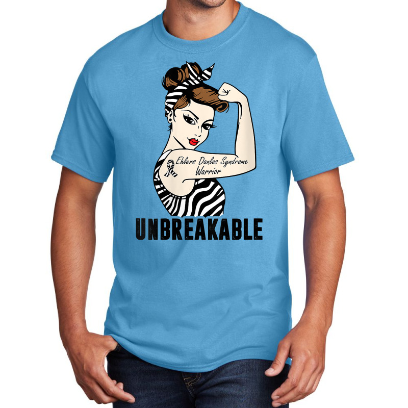 Womens Ehlers Danlos Syndrome Warrior Unbreakable Strong Woman V Neck Basic T-shirt | Artistshot