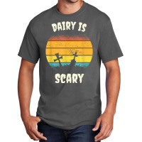 Dairy Is Scary Retro Vintage Halloween Scary Costume T Shirt Basic T-shirt | Artistshot