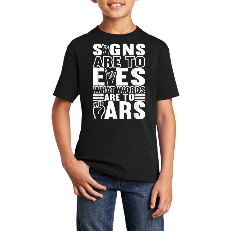 Deaf Awareness Asl Sign Language American Sign Language T Shirt Basic Youth T-shirt by cm-arts | Artistshot