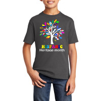 Hispanic Heritage Month Decoration   Tree Roots Latin Flags Basic Youth T-shirt | Artistshot