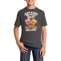 Peanut Butter T  Shirt A Boy Who Loves Peanut Butter And Jelly Peanut Basic Youth T-shirt | Artistshot