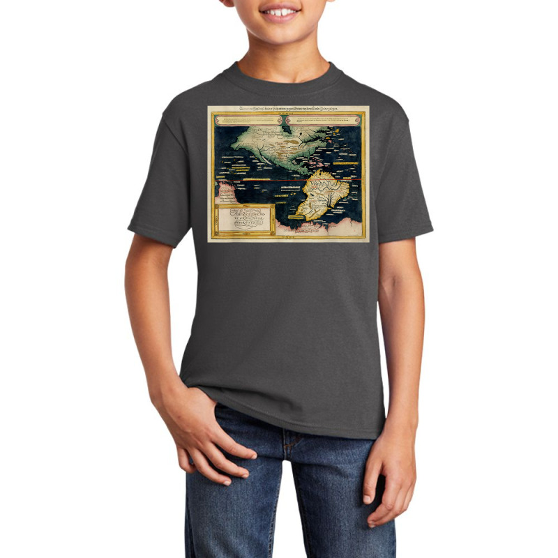 Vintage Americas Map (1590) Basic Youth T-shirt | Artistshot